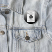 Ace of Spades Poker Card: Ronde Button 5,7 Cm (In situ)
