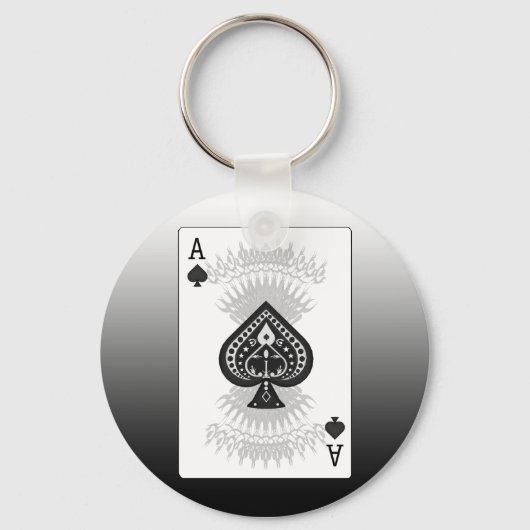 Ace of Spades Poker Kaart: Sleutelhanger (Voorkant)