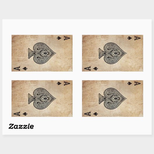 Ace of Spades Rechthoekige Sticker (Vel)