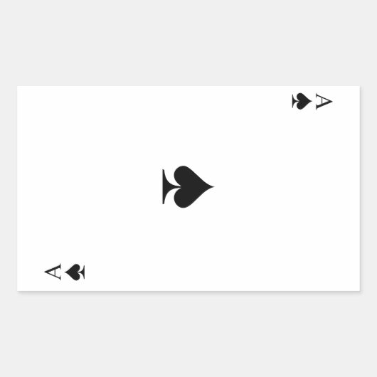 Ace of Spades Rechthoekige Sticker (Voorkant)