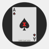 Ace of Spades Ronde Sticker (Voorkant)
