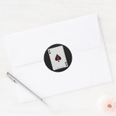 Ace of Spades Ronde Sticker (Envelop)