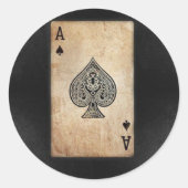 Ace of Spades Ronde Sticker (Voorkant)