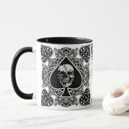 Ace of Spades Skull Coffee Mok