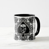 Ace of Spades Skull Coffee Mok (Voorkant rechts)