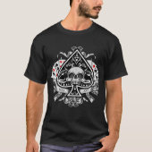 Ace of Spades Skulls die kaarten spelen Gambler T-shirt (Voorkant)
