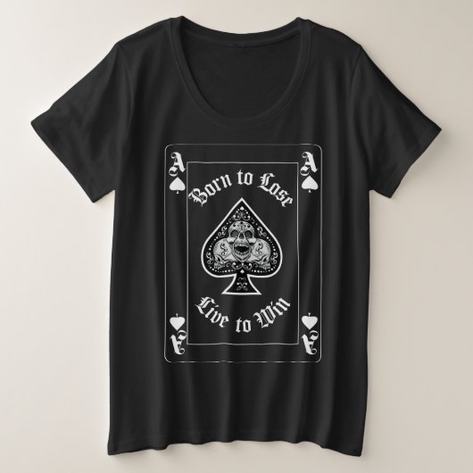 Ace of Spades Speelkaart T-shirt (Design voorkant)