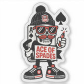 Ace of Spades Street Mascot - Pro Grind Edition Sticker (Voorkant)