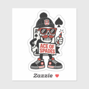 Ace of Spades Street Mascot - Pro Grind Edition Sticker