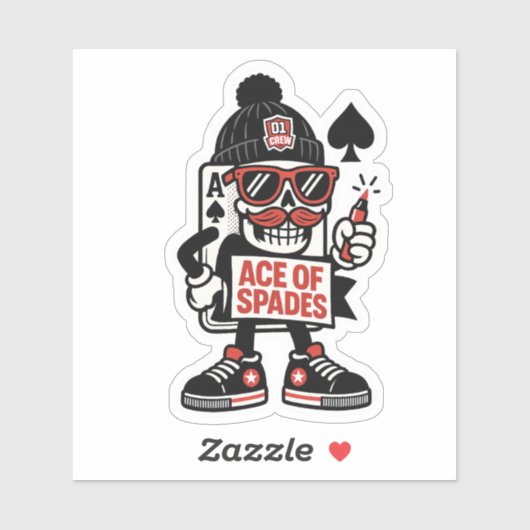 Ace of Spades Street Mascot - Pro Grind Edition Sticker (Vel)