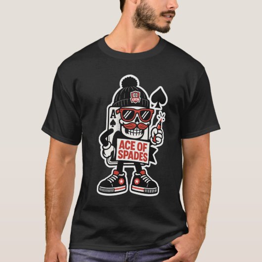 Ace of Spades Street Mascot — Pro Grind Edition T-shirt (Voorkant)