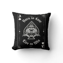 Ace of Spades Throw Pillow