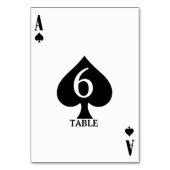Ace of Spades Vegas Casino Bruiloft Menu+Table Kaart (Voorkant)