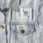 Ace of Spades Vierkante Button 5,1 Cm (In situ)