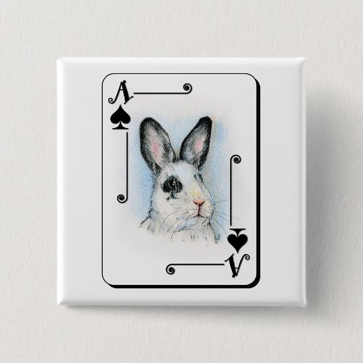 Ace of Spades Vierkante Button 5,1 Cm (Voorkant)