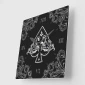Ace of Spades Vierkante Klok (Hoek)