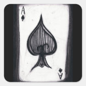 Ace of Spades Vierkante Sticker (Voorkant)