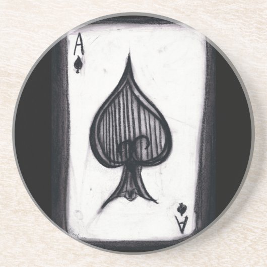 Ace of Spades Zandsteen Onderzetter (Voorkant)