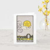 Ace-pentakelblanco kaart (Gele Bloem)