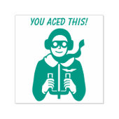 Ace Pilot Flyer Grade School Teacher A Plus Zelfinktende Stempel (Design)