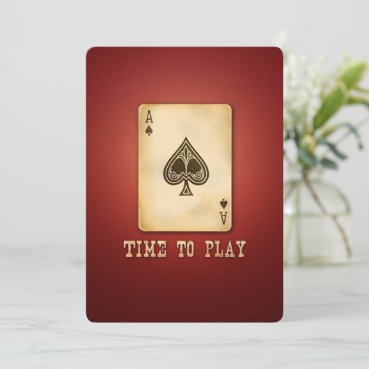 Ace Poker B’day Party of Tournament Kaart (Staand voorkant)