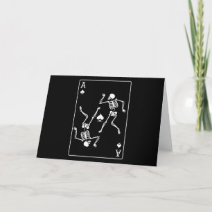 Ace Poker Card-afspeelkaartskelet Feestdagen Kaart