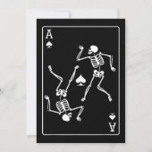Ace Poker Card Pplay Card Skelet Feestdagenkaart (Voorkant)