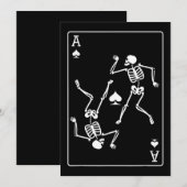 Ace Poker Card Pplay Card Skelet Feestdagenkaart (Voorkant / Achterkant)