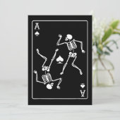Ace Poker Card Pplay Card Skelet Feestdagenkaart (Staand voorkant)