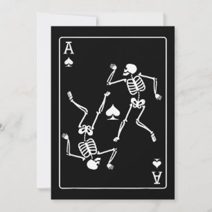Ace Poker Card Pplay Card Skelet Feestdagenkaart