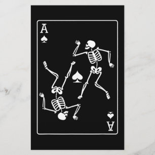 Ace Poker Kaart Spelend Kaart Skelet