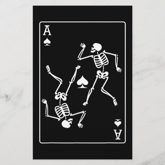 Ace Poker Kaart Spelend Kaart Skelet (Voorkant)
