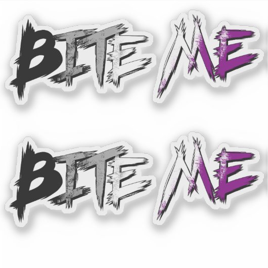 Ace Pride Bite Me Sticker (Voorkant)