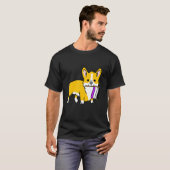 Ace Pride Corgi Aseksueel T-shirt (Voorkant volledig)