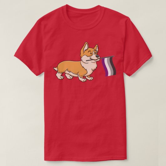 Ace Pride Corgi voor Aseuals T-shirt (Design voorkant)