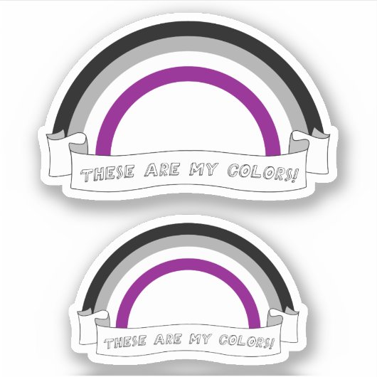 Ace Pride - Dit zijn mijn kleuren Sticker (Voorkant)