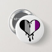 Ace Pride Dripping Heart Ronde Button 5,7 Cm (Voorkant /achterkant)
