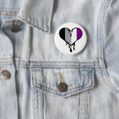 Ace Pride Dripping Heart Ronde Button 5,7 Cm (In situ)