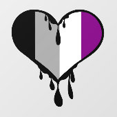 Ace Pride Druppelend Hart Raamsticker (Vel)