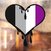 Ace Pride Druppelend Hart Raamsticker (Vel 2)