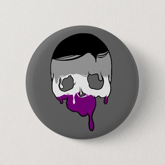 Ace Pride druppelende schedel Ronde Button 5,7 Cm (Voorkant)