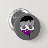 Ace Pride druppelende schedel Ronde Button 5,7 Cm (Voorkant /achterkant)
