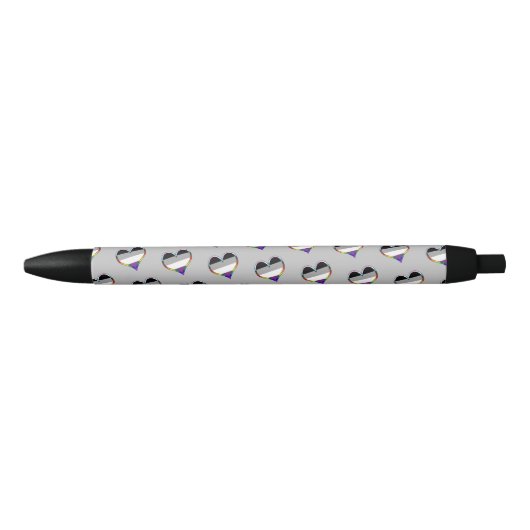 Ace Pride Hartpatroon Zwarte Inkt Pen (Voorkant)