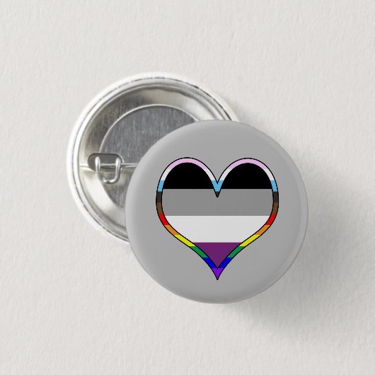 Ace Pride Heart Button (Voorkant /achterkant)