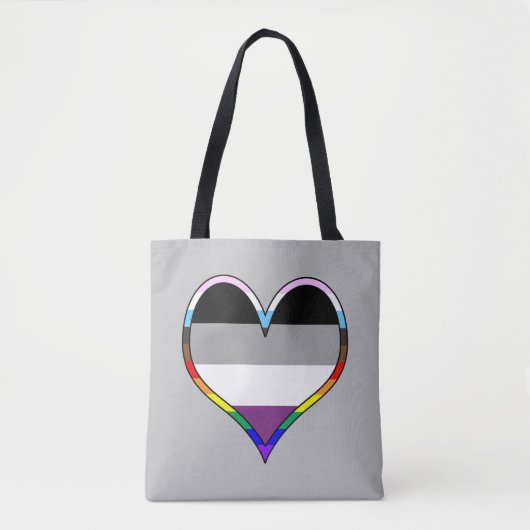 Ace Pride Heart Canvas tas (Voorkant)