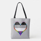 Ace Pride Heart Canvas tas (Achterkant)