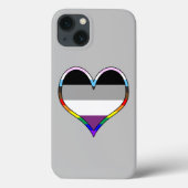 Ace Pride Heart Hoesje-Mate iPhone Case (Achterkant)