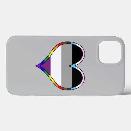 Ace Pride Heart Hoesje-Mate iPhone Case (Achterkant (horizontaal))