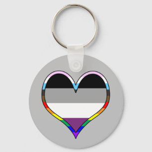 Ace Pride Heart Keychain