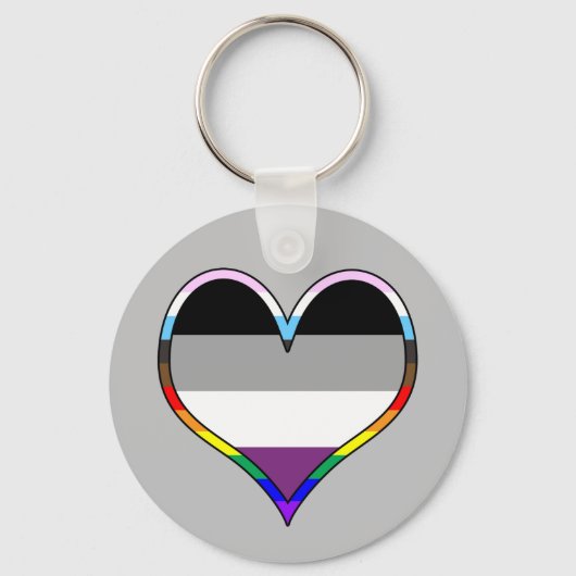 Ace Pride Heart Keychain (Voorkant)